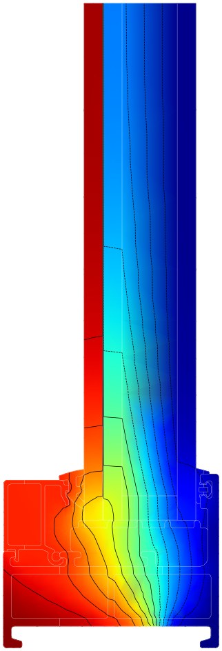 GR70 Fixed Window sill temperature map