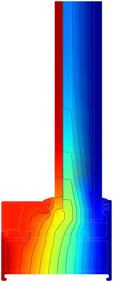 GR85 Fixed Window sill temperature map